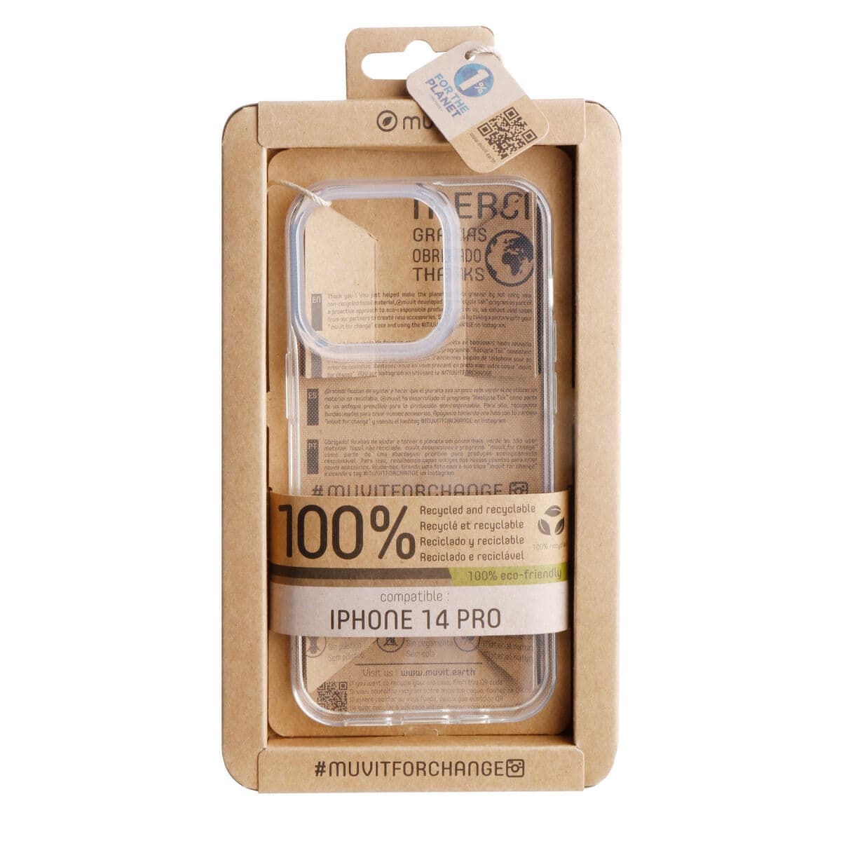 Protection pour téléphone portable Muvit for Change iPhone 14 Pro