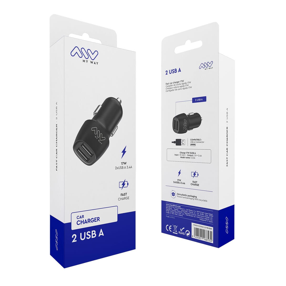 Billaddare Myway Svart 15 W - Image 4