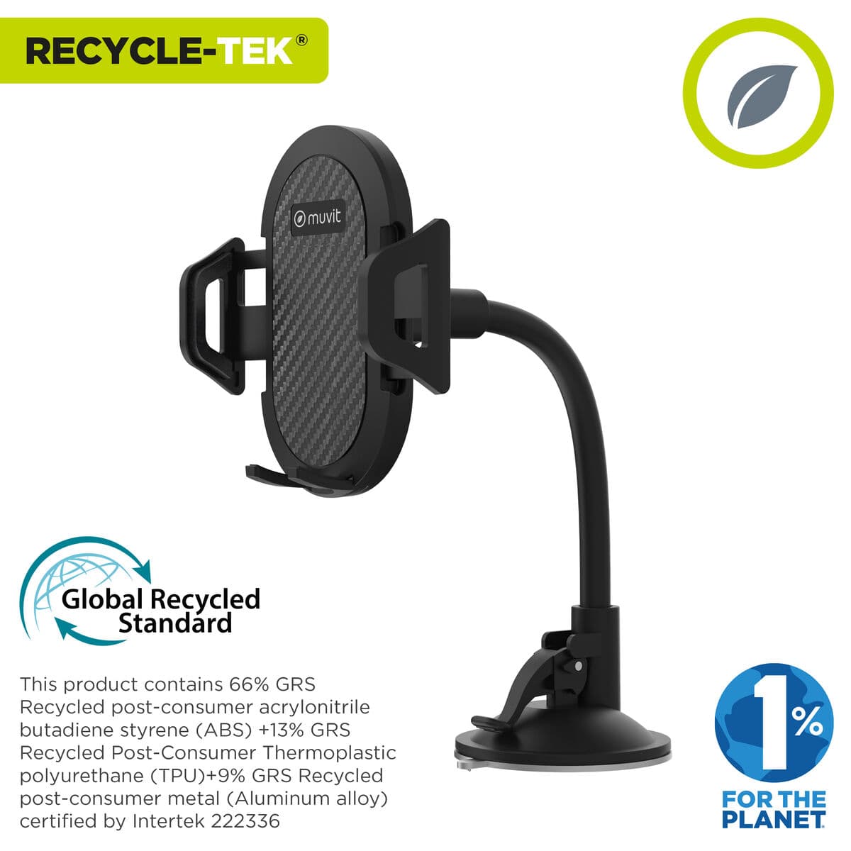 Bilmontering Muvit Svart 7" - Image 2