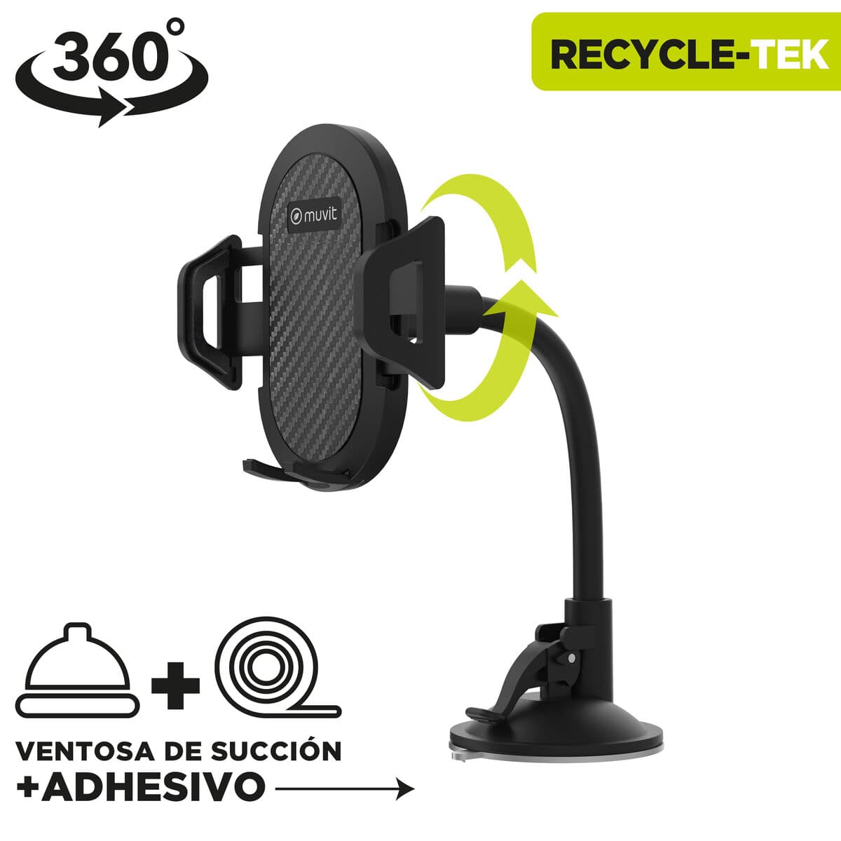 Bilmontering Muvit Svart 7" - Image 3