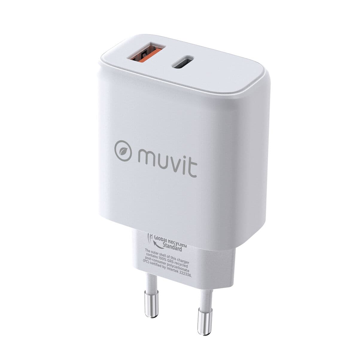 Chargeur mural Muvit for Change MCD320 Blanc 18 W