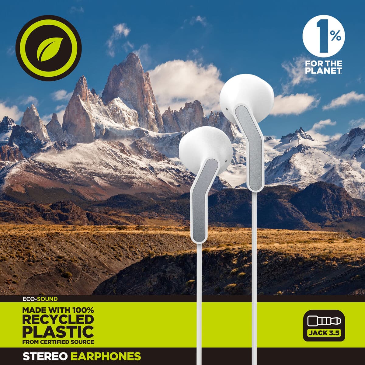 Ausinės Muvit for Change E56 Balta - Image 3