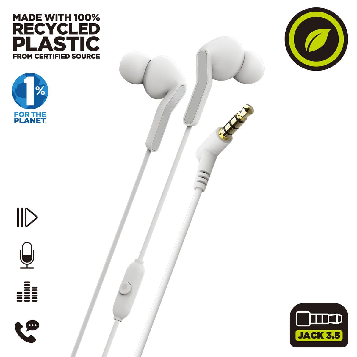 Casque Muvit for Change E57 Blanc - Image 2