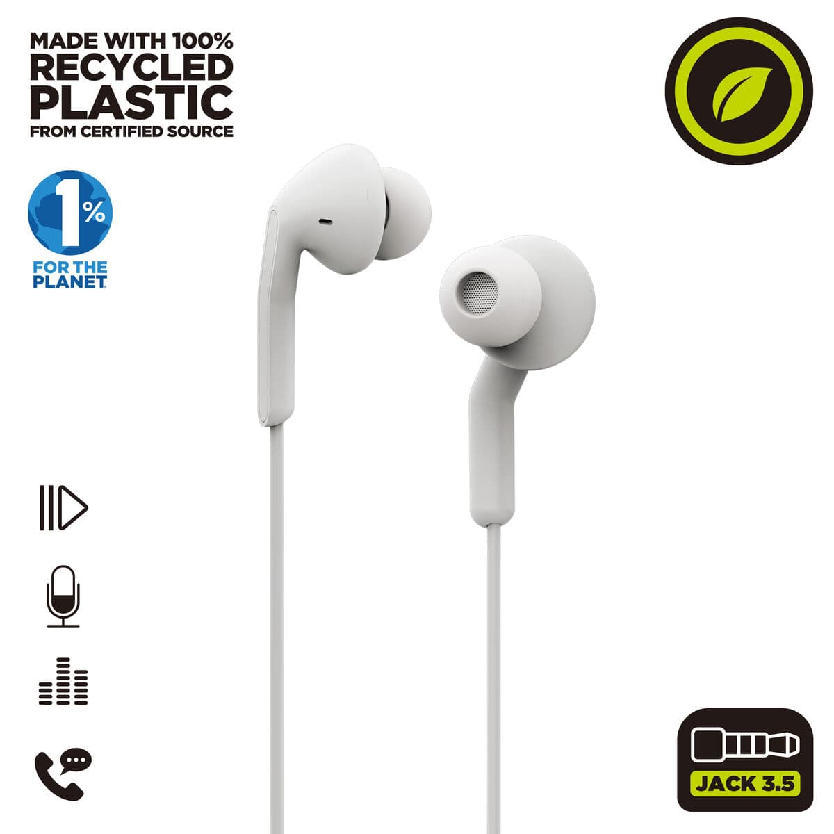 Casque Muvit for Change E57 Blanc - Image 4