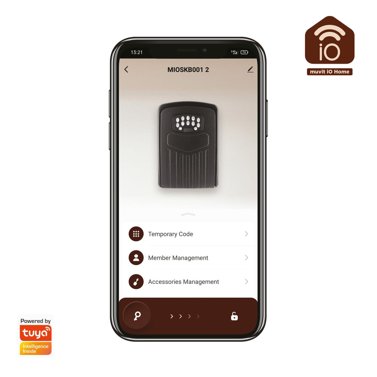 Saugi dėžutė raktams Muvit SMKB2-BT Juoda - Image 14