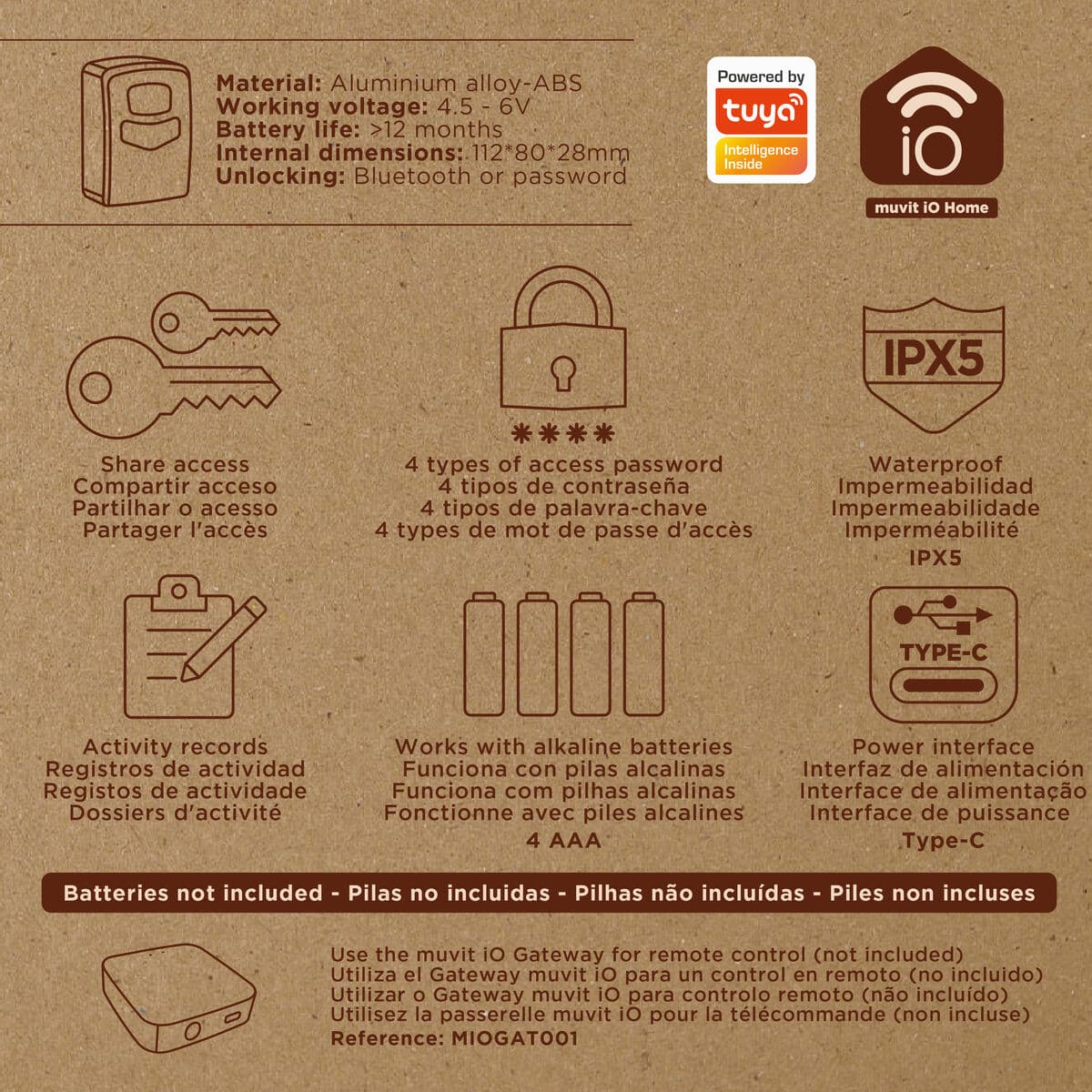 Saugi dėžutė raktams Muvit SMKB2-BT Juoda - Image 15