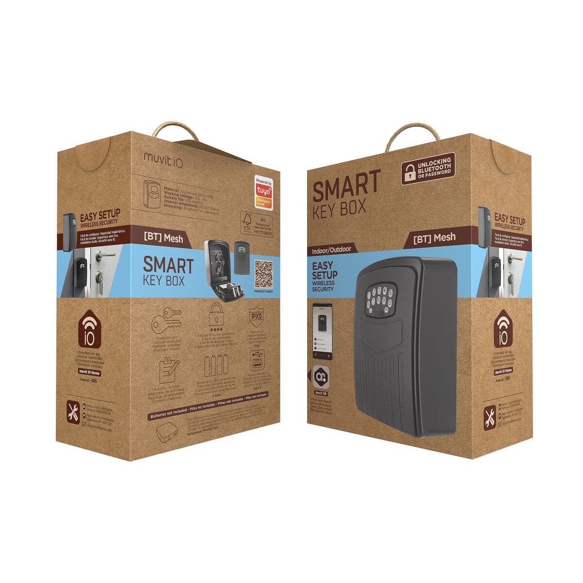 Saugi dėžutė raktams Muvit SMKB2-BT Juoda - Image 10