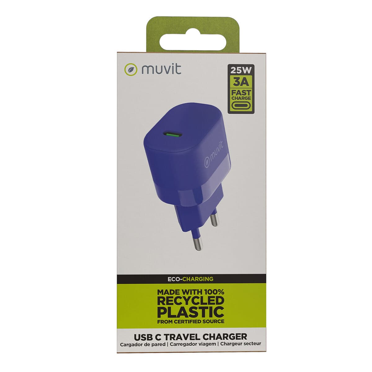 Chargeur mural Muvit for Change Bleu 25 W - Image 5