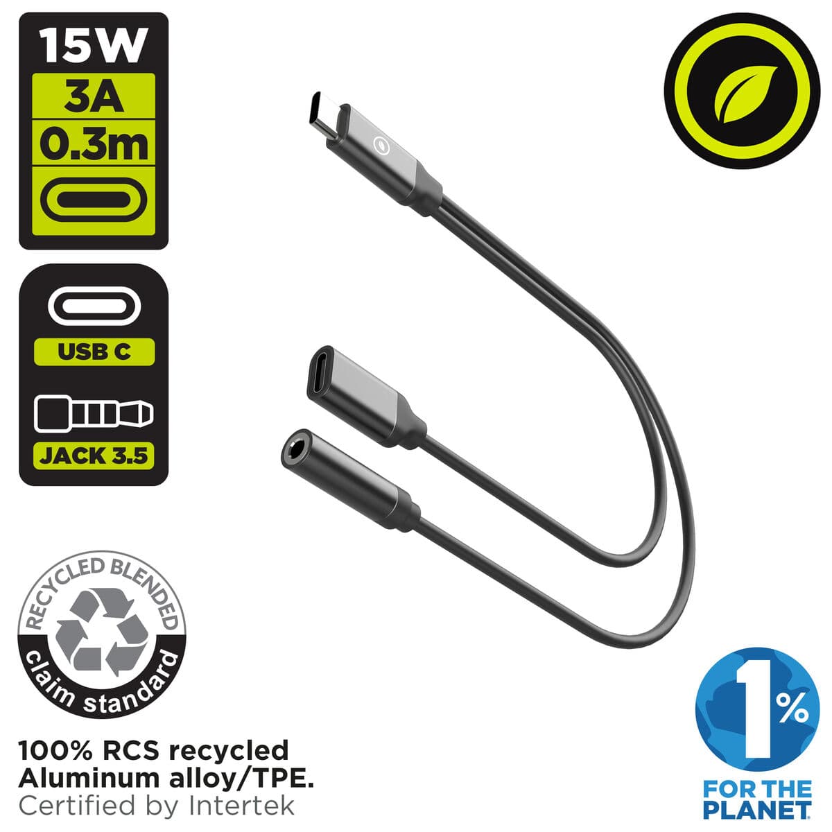 Audioadapter Jack Muvit for Change Schwarz - Image 2