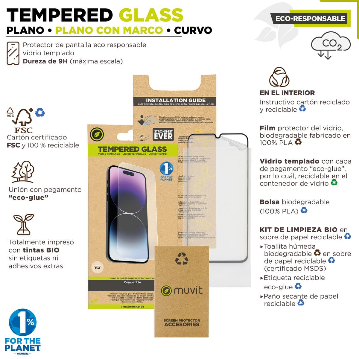 Film Protecteur pour Téléphone Portable Muvit for Change - Image 2