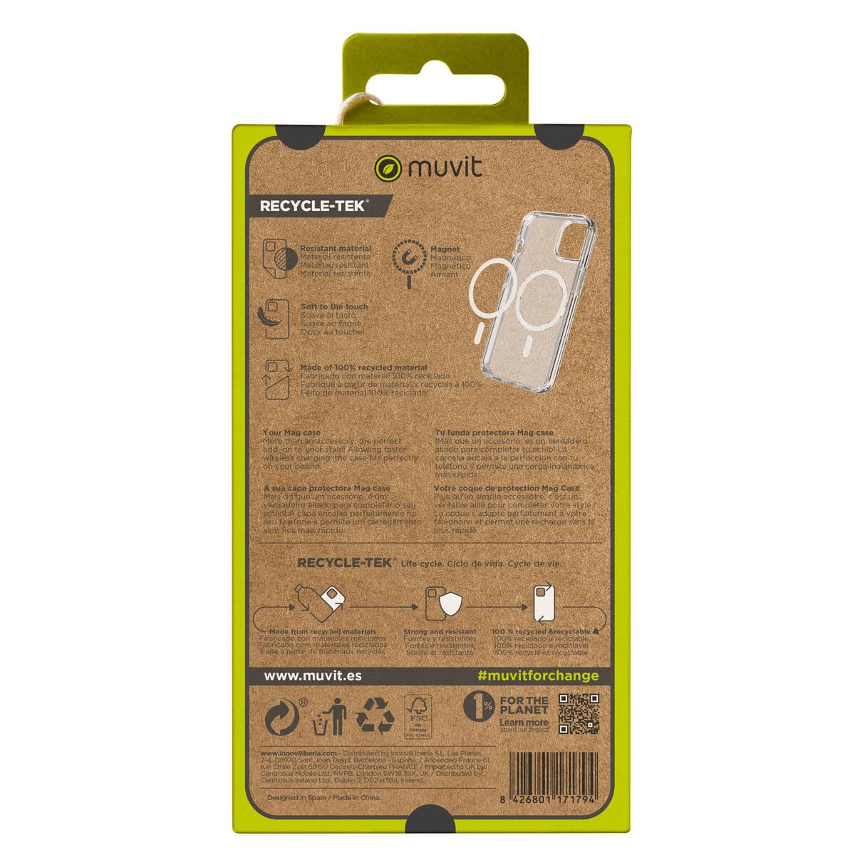 Protection pour téléphone portable Muvit for Change iPhone 15 Clear iPhone 15 Magnétique - Image 6