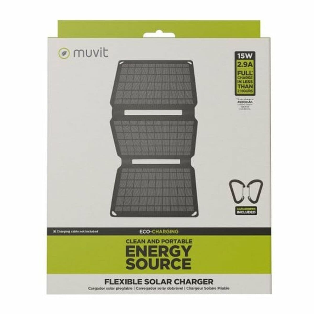 Solladdare Muvit 15W SOLAR CHARGER Svart 15 W - Image 8