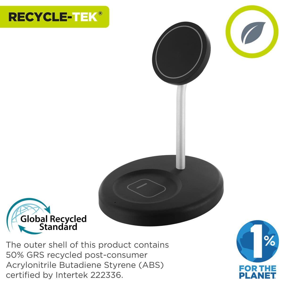 muvit for change cargador 2 en 1 soporte magsafe+iWatch/Airpod negro - Image 2