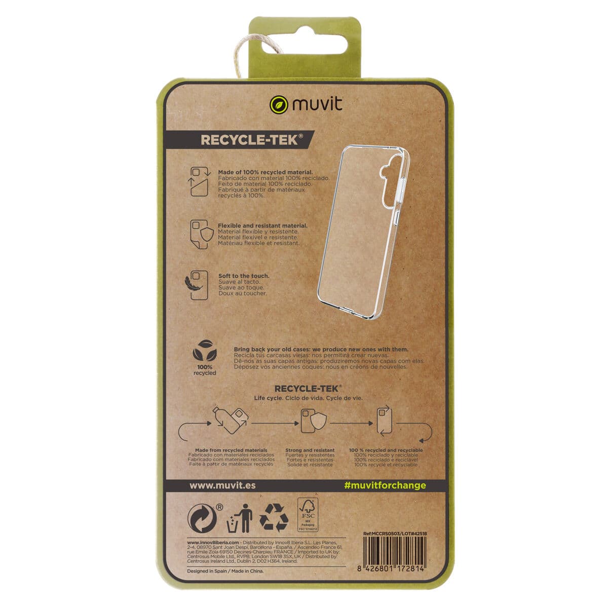 Protection pour téléphone portable Muvit for Change Galaxy S23 FE 5G Transparent Samsung Galaxy S23 Ultra - Image 7
