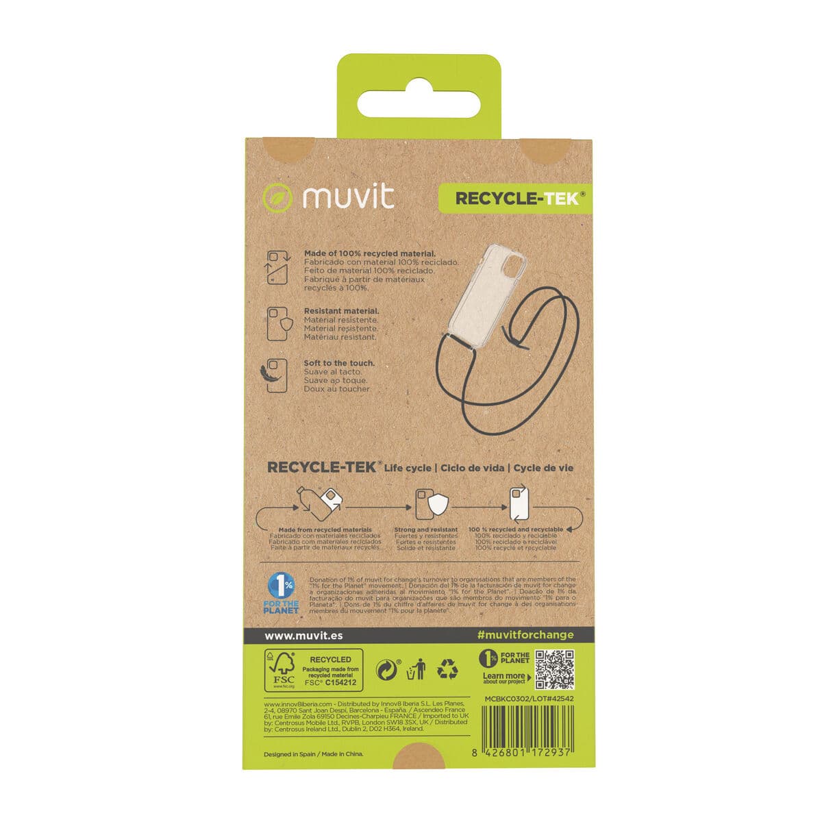 Protection pour téléphone portable Muvit for Change iPhone 15 Plus Transparent - Image 14