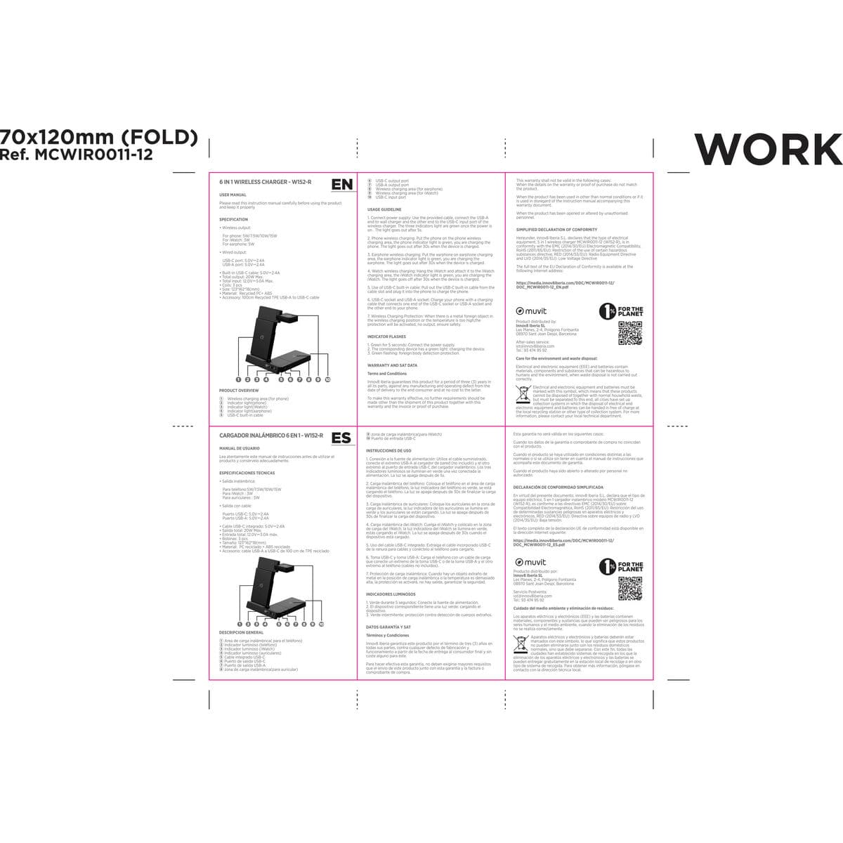 Cargador Inalámbrico Muvit MCWIR0012 Blanco - Image 13