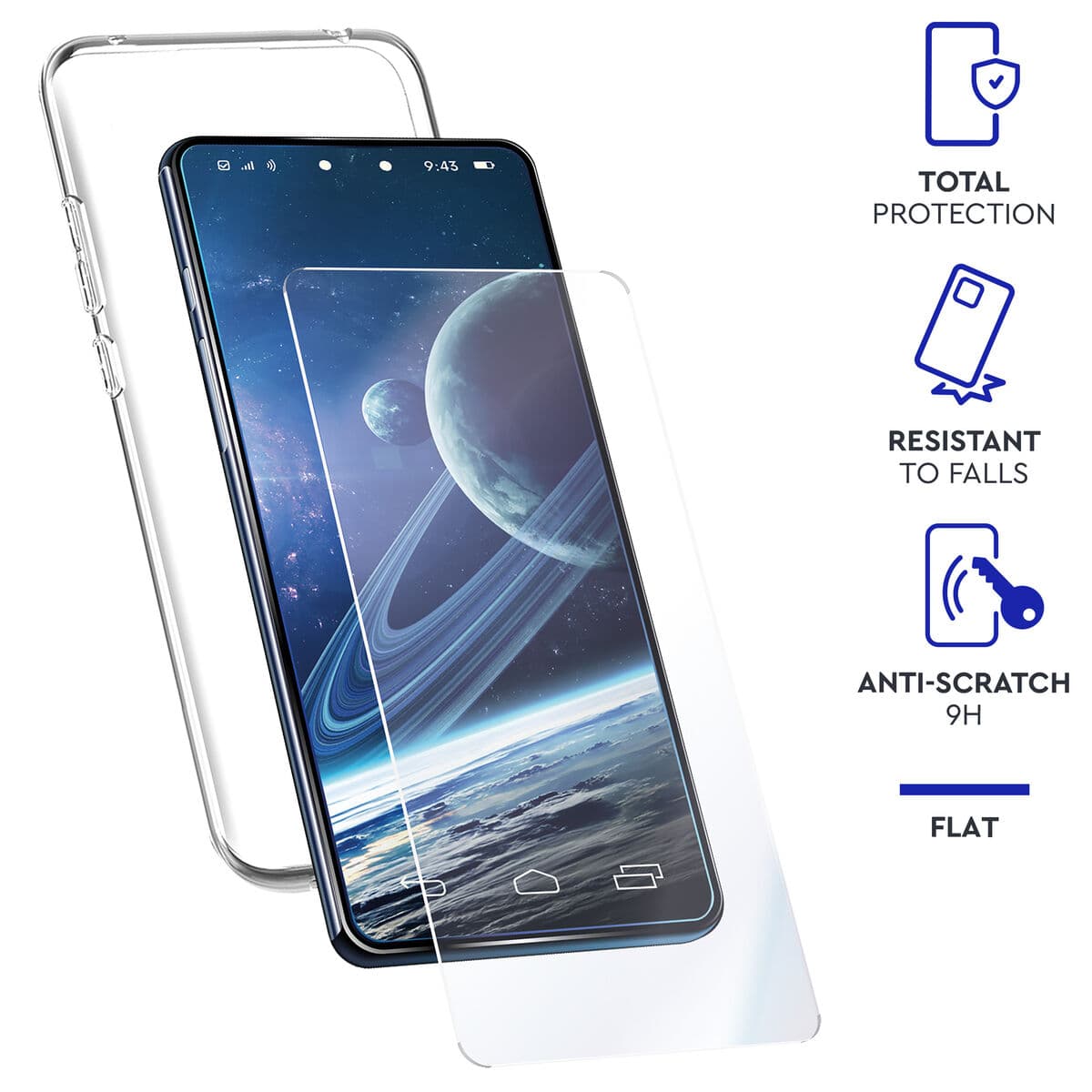 Housse et Protecteur pour Téléphone Portable Myway A58 4G Oppo A57s - Image 2