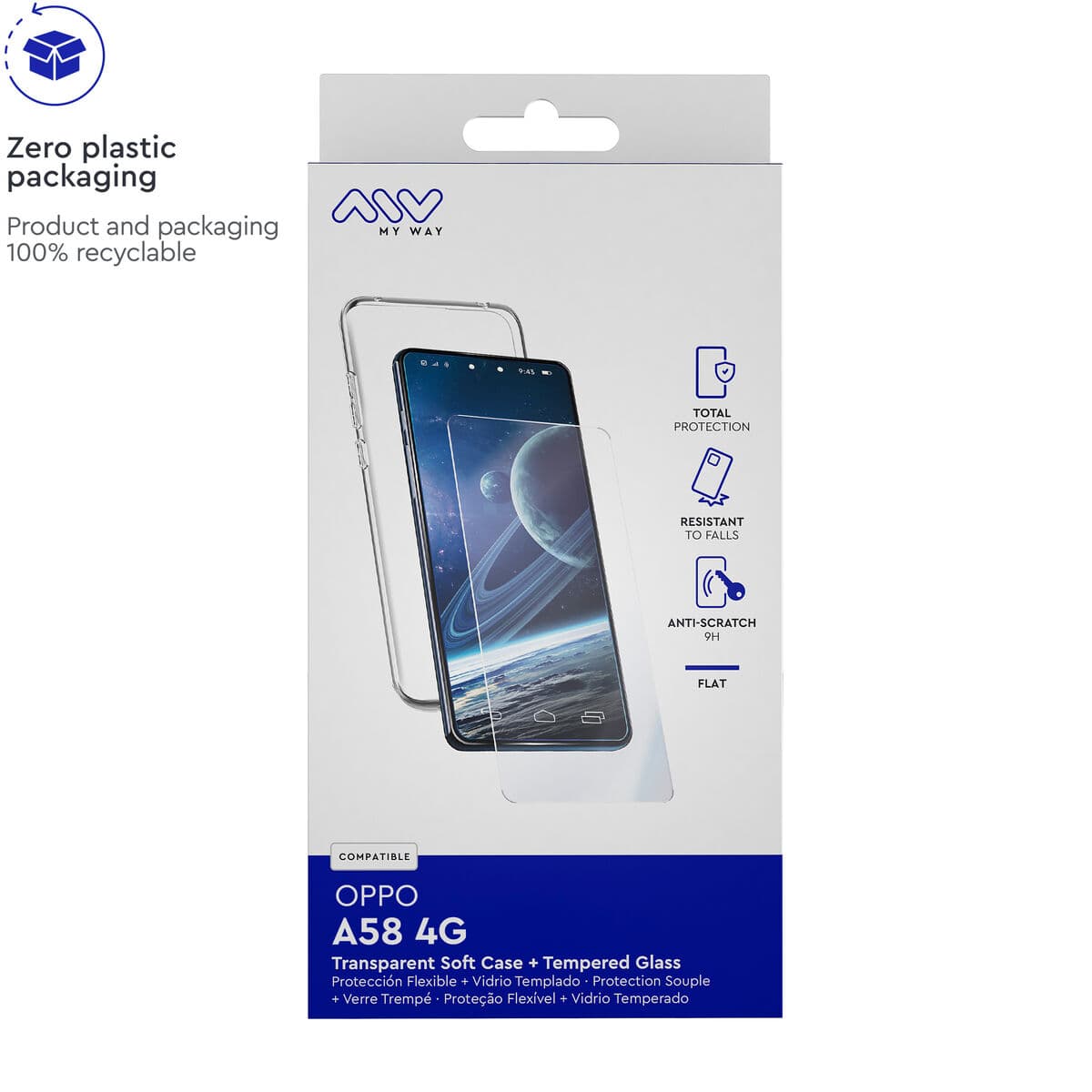 Housse et Protecteur pour Téléphone Portable Myway A58 4G Oppo A57s - Image 3