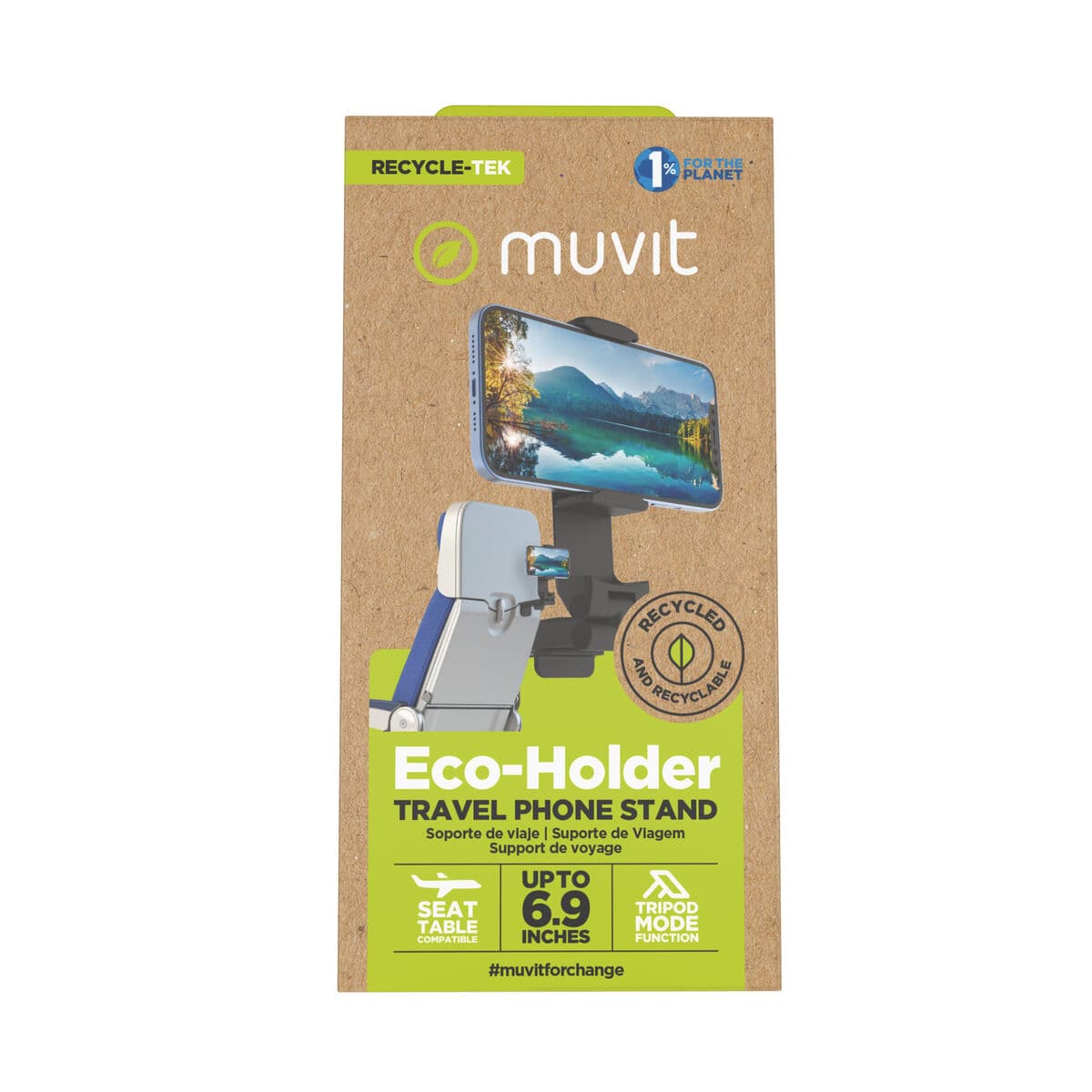 Moniasentoinen kännykkäteline kiinnittimellä Muvit MCCHL0009 Musta Muovinen - Image 21