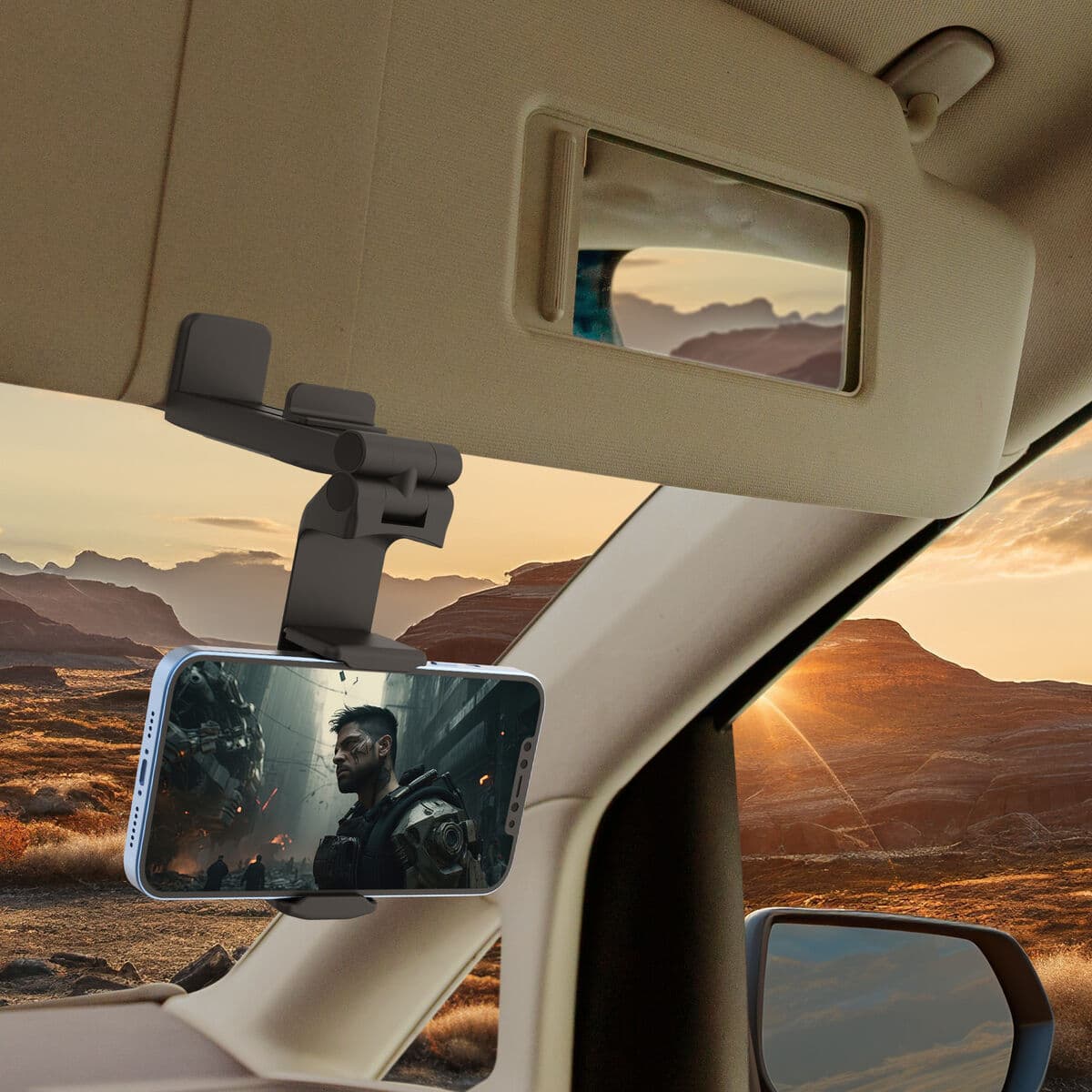 Moniasentoinen kännykkäteline kiinnittimellä Muvit MCCHL0009 Musta Muovinen - Image 19