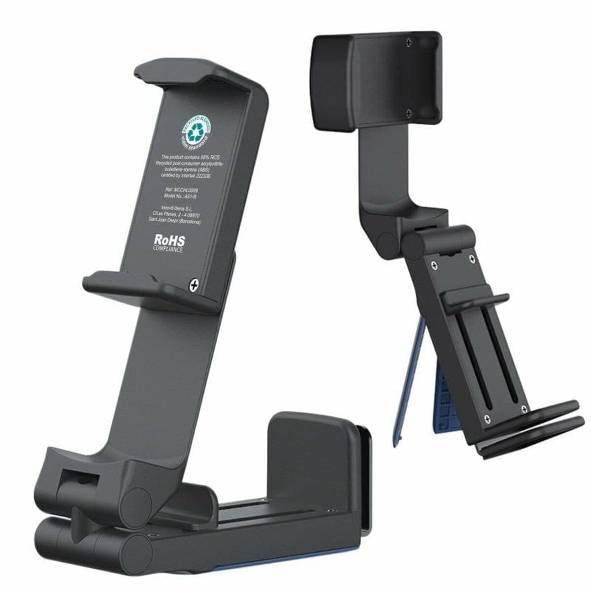 Moniasentoinen kännykkäteline kiinnittimellä Muvit MCCHL0009 Musta Muovinen - Image 4