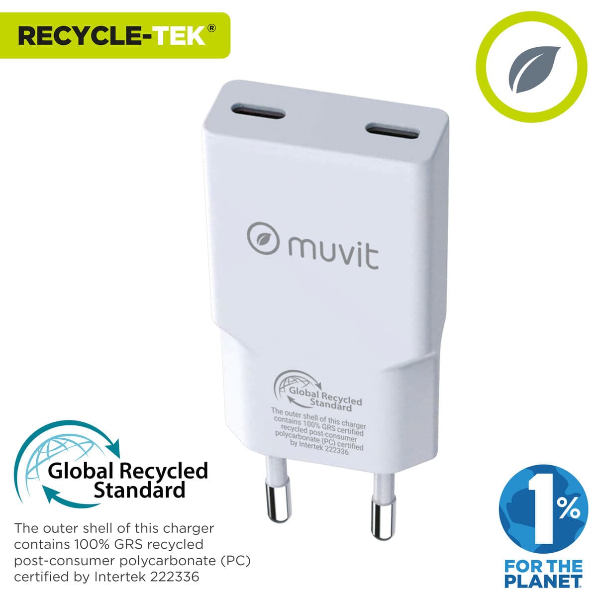 Caricabatterie per Auto Muvit for Change HC-263C Bianco 30 W - Image 2