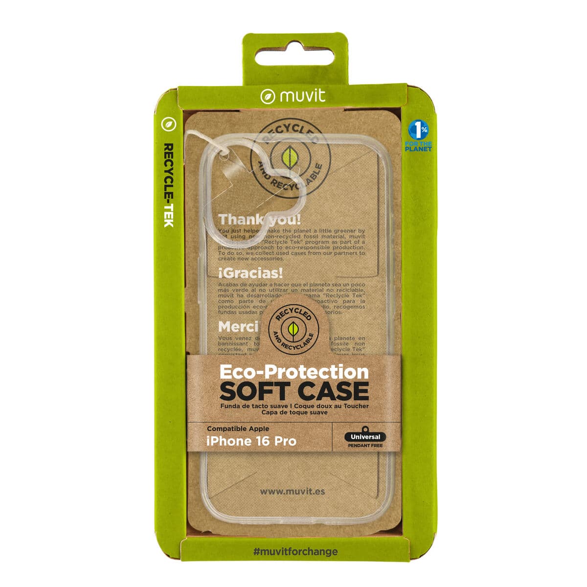 Mobilfodral Muvit for Change iPhone 16