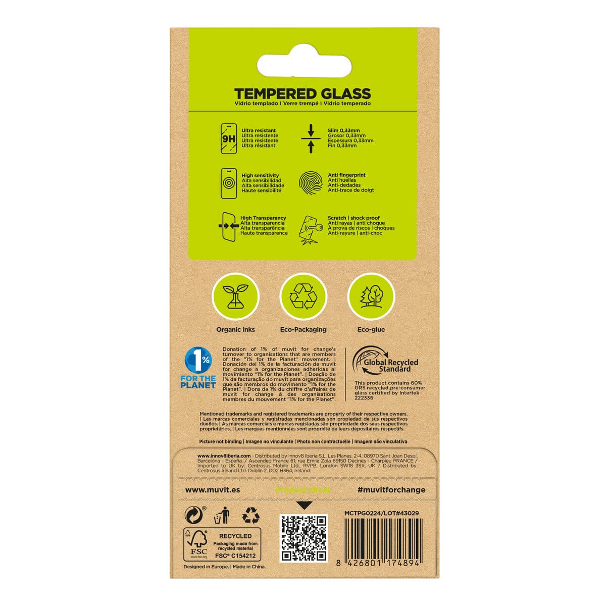 Protector de Ecran pentru Mobil Muvit for Change - Image 5