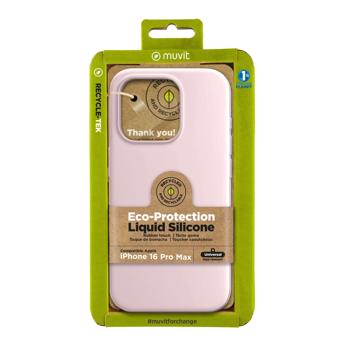 Protection pour téléphone portable Muvit for Change iPhone 16 Pro Max Rose - Image 2