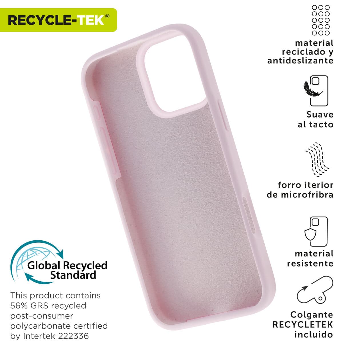 Protection pour téléphone portable Muvit for Change iPhone 16 Pro Max Rose - Image 3