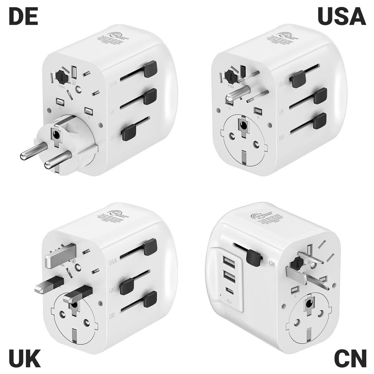 Univerzalni putni adapter za utičnicu Muvit MCADP0006 Bijela 150 W 15 w - Image 14