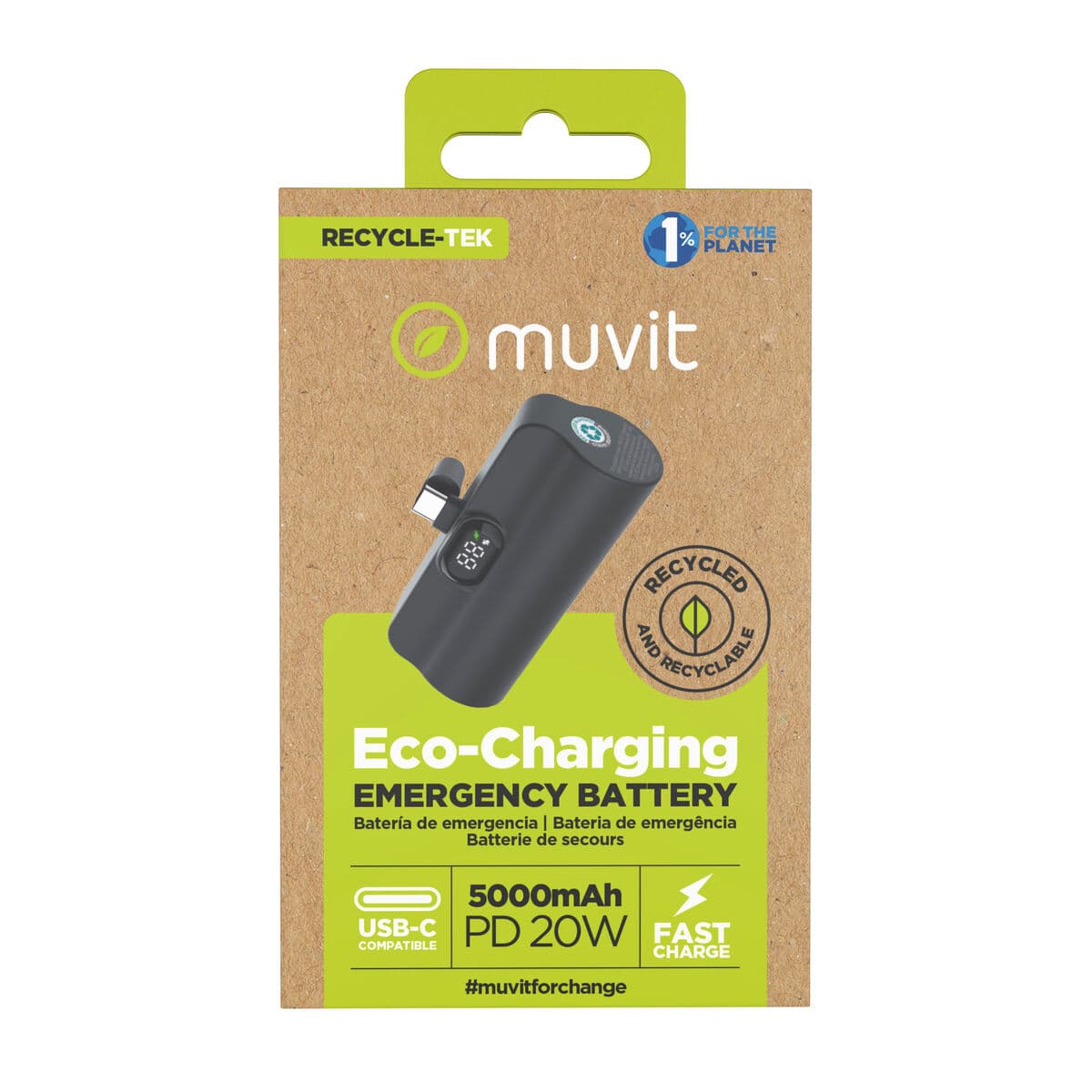 Powerbank Muvit for Change DP53D-R-PD Nero 5000 mAh - Image 14