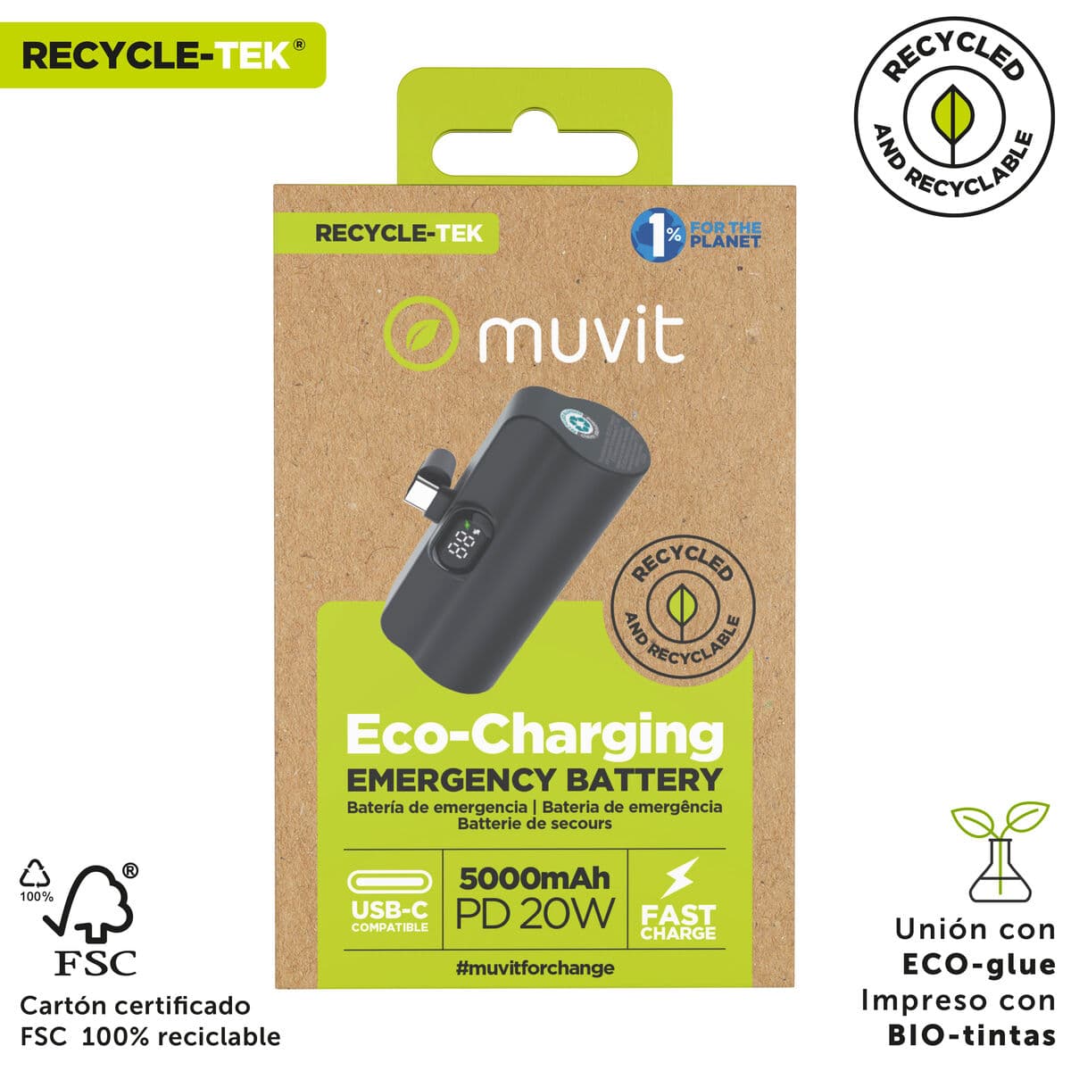 Powerbank Muvit for Change DP53D-R-PD Nero 5000 mAh - Image 15