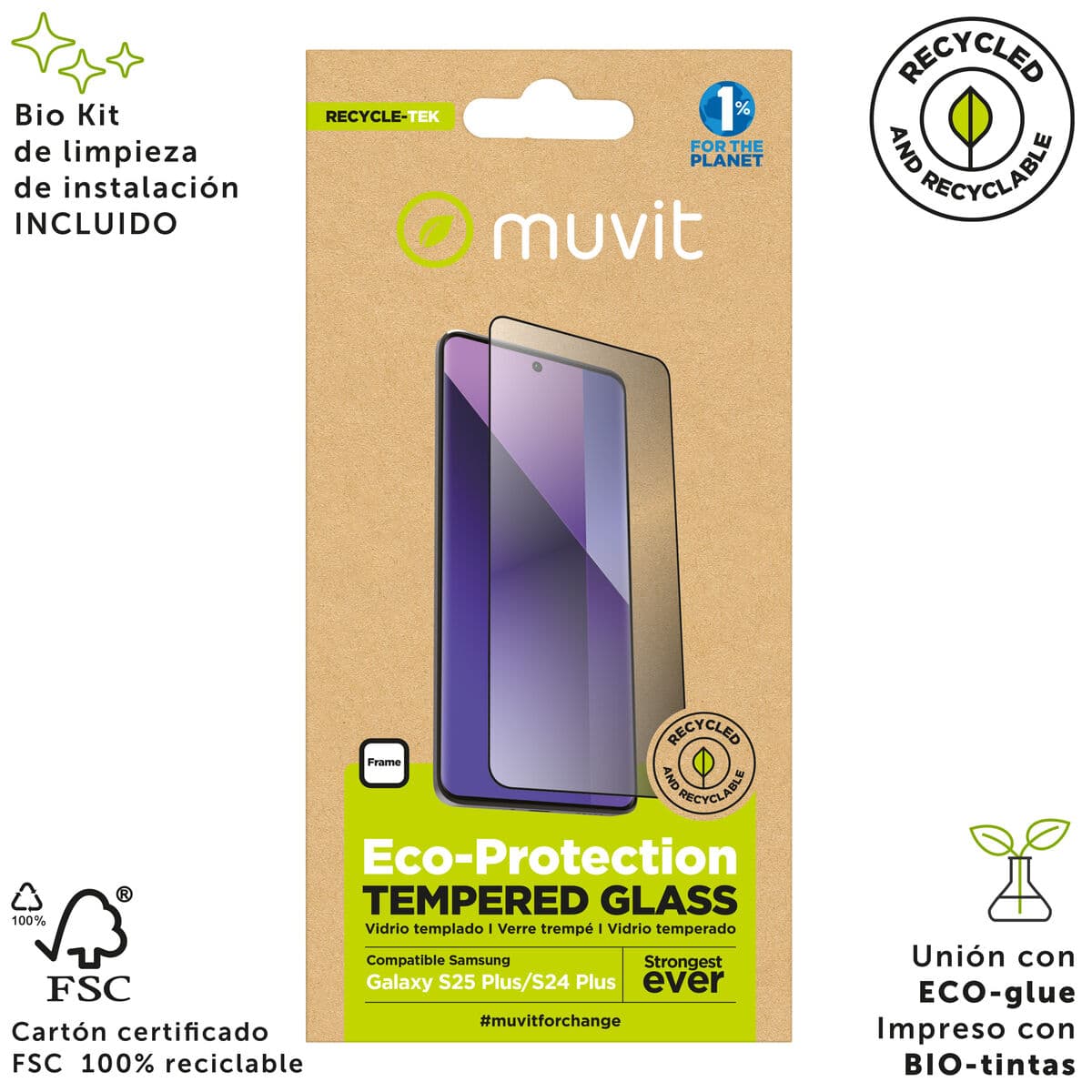 Film Protecteur pour Téléphone Portable Muvit for Change Galaxy S25 Plus/S24 Plus - Image 3