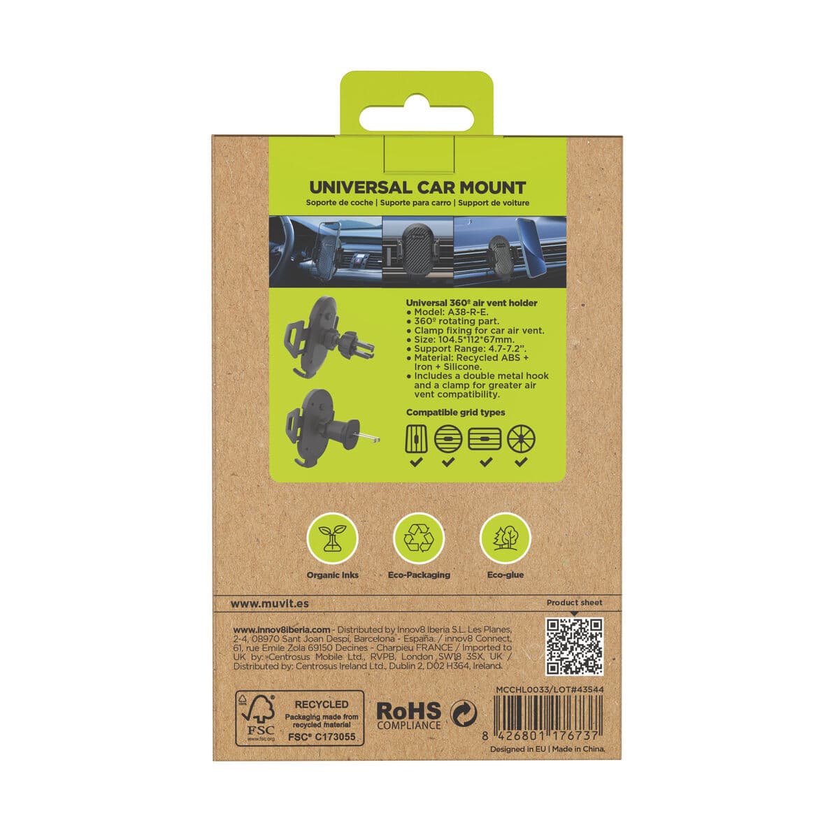 Bilhållare Muvit Svart 7" - Image 13