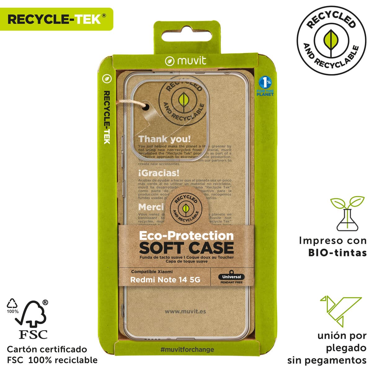 Protection pour téléphone portable Muvit Transparent - Image 4