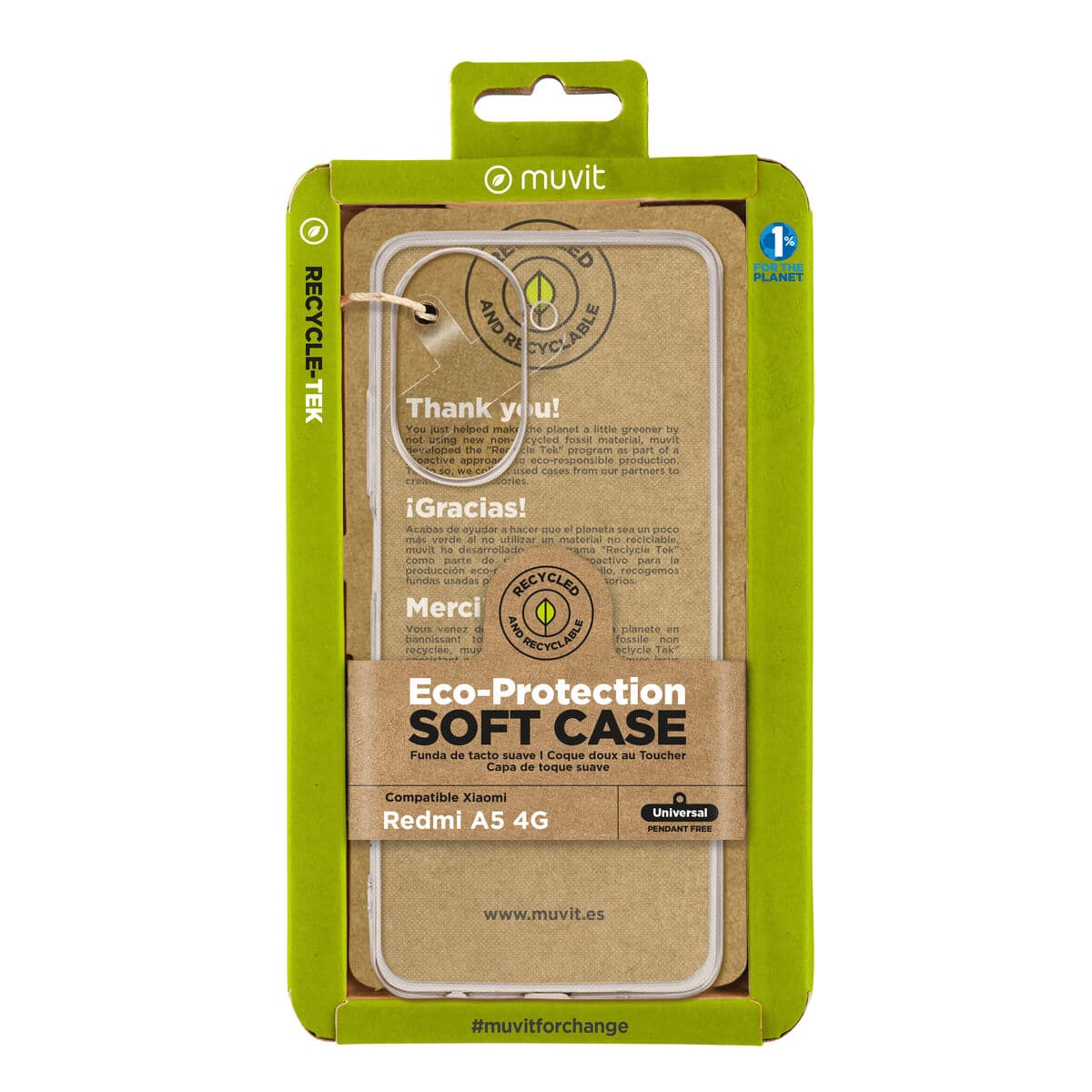 Mobilfodral Muvit for Change Xiaomi Redmi A5 4G Transparent