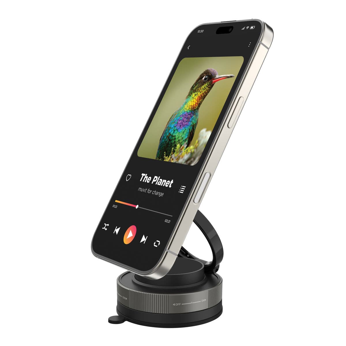 Universal Mobilhållare för Bilen Muvit MCCHL0035 Svart - Image 3