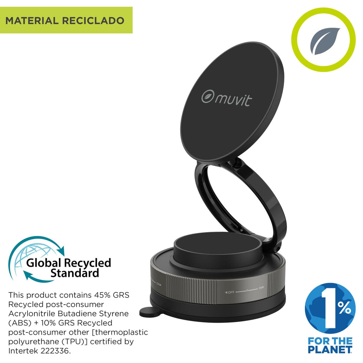 Universal Mobilhållare för Bilen Muvit MCCHL0035 Svart - Image 9