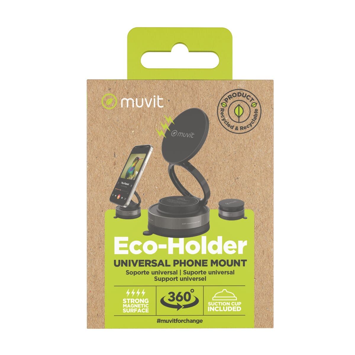 Universal Mobilhållare för Bilen Muvit MCCHL0035 Svart - Image 10