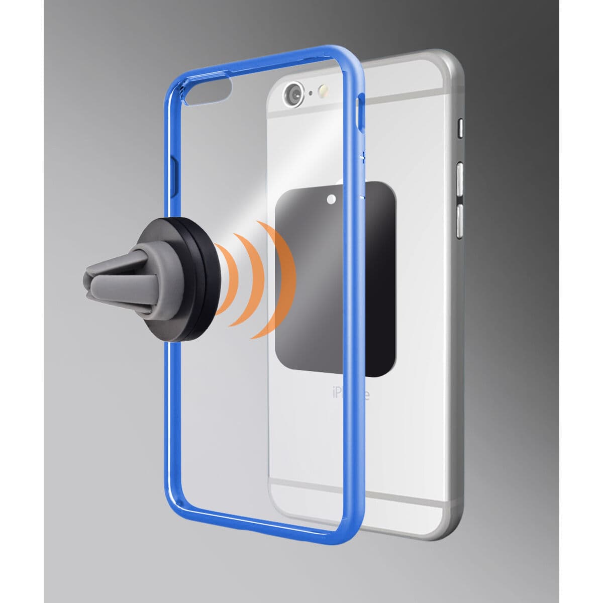 Magnetisk hållare för mobiler i bilar KSIX 360º Svart - Image 12