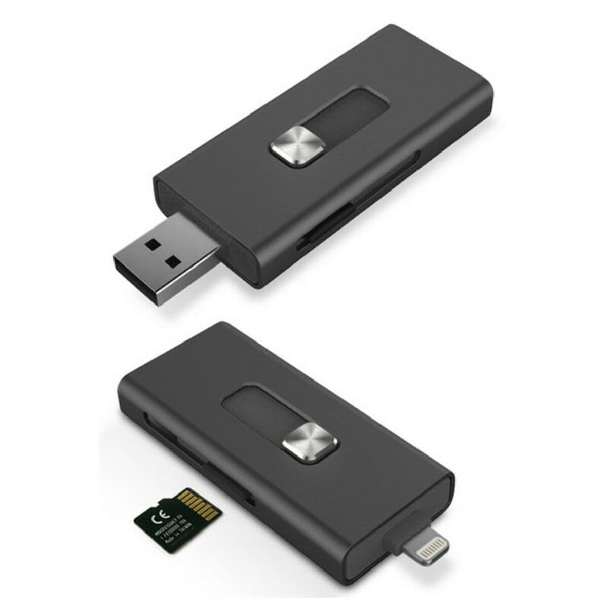 Kartenleser KSIX Micro SD Schwarz - Image 3