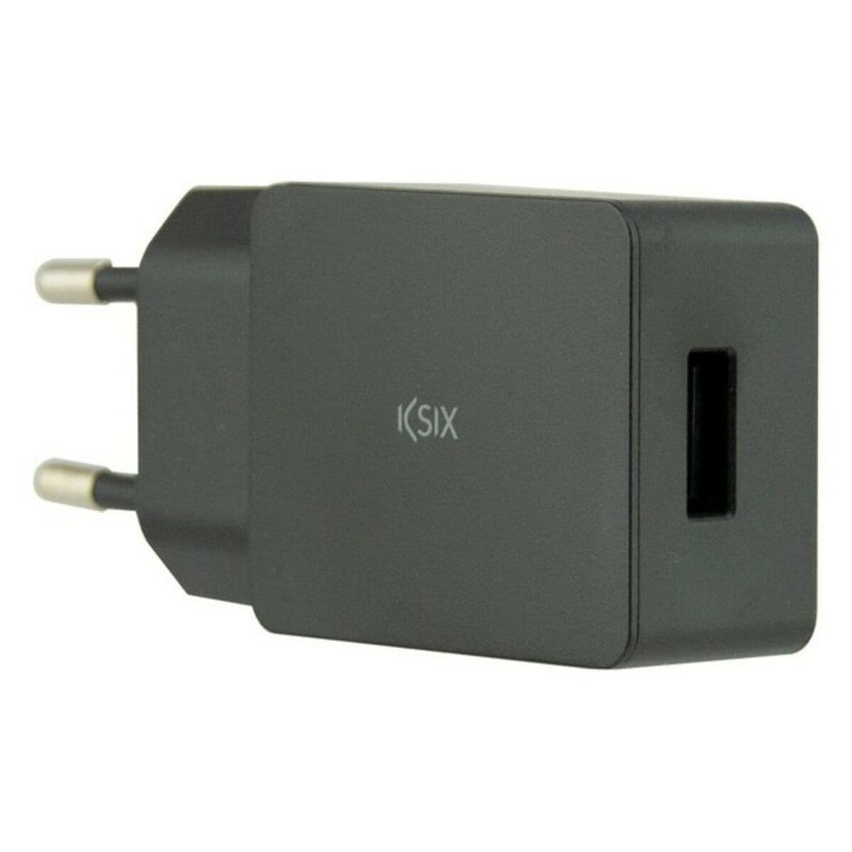 Wall Charger + USB A to USB C Cable KSIX USB Black - Image 3