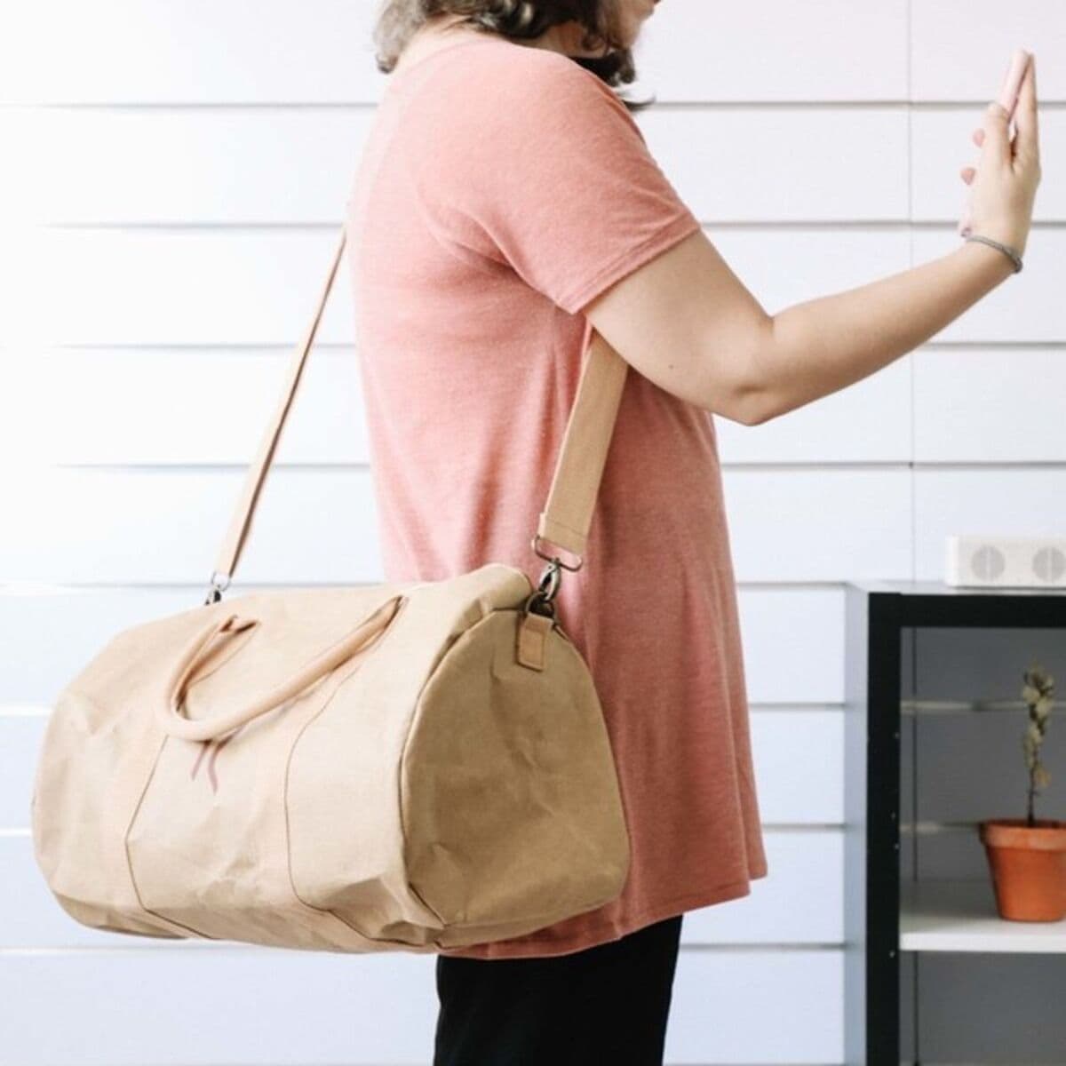 Bolsa de Viaje KSIX WeekendBag Marrón papel kraft Eco-friendly - Image 4