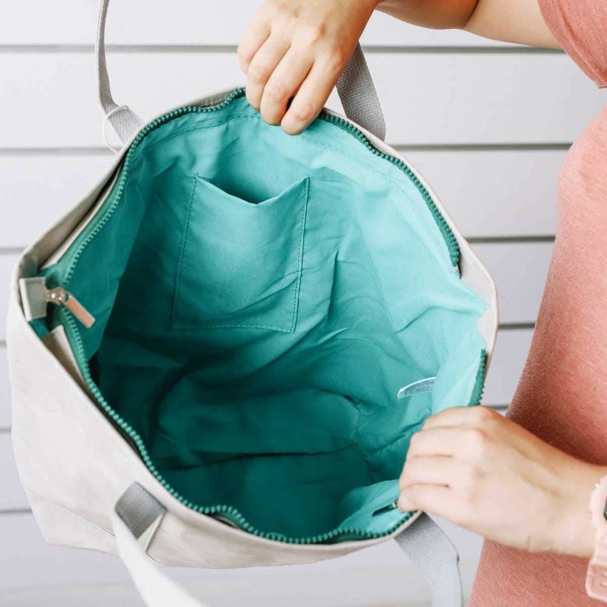 Shopping Bag KSIX Grigio Poliestere carta kraft - Image 14