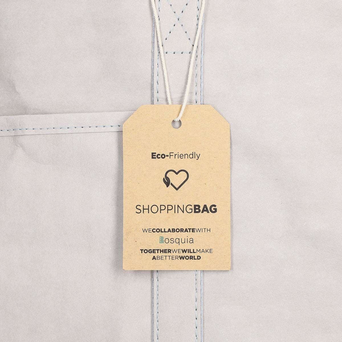 Shopping Bag KSIX Grigio Poliestere carta kraft - Image 18
