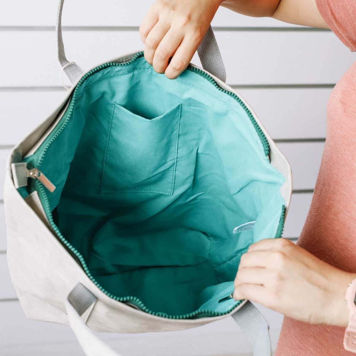 Shopping Bag KSIX Grigio Poliestere carta kraft - Image 6