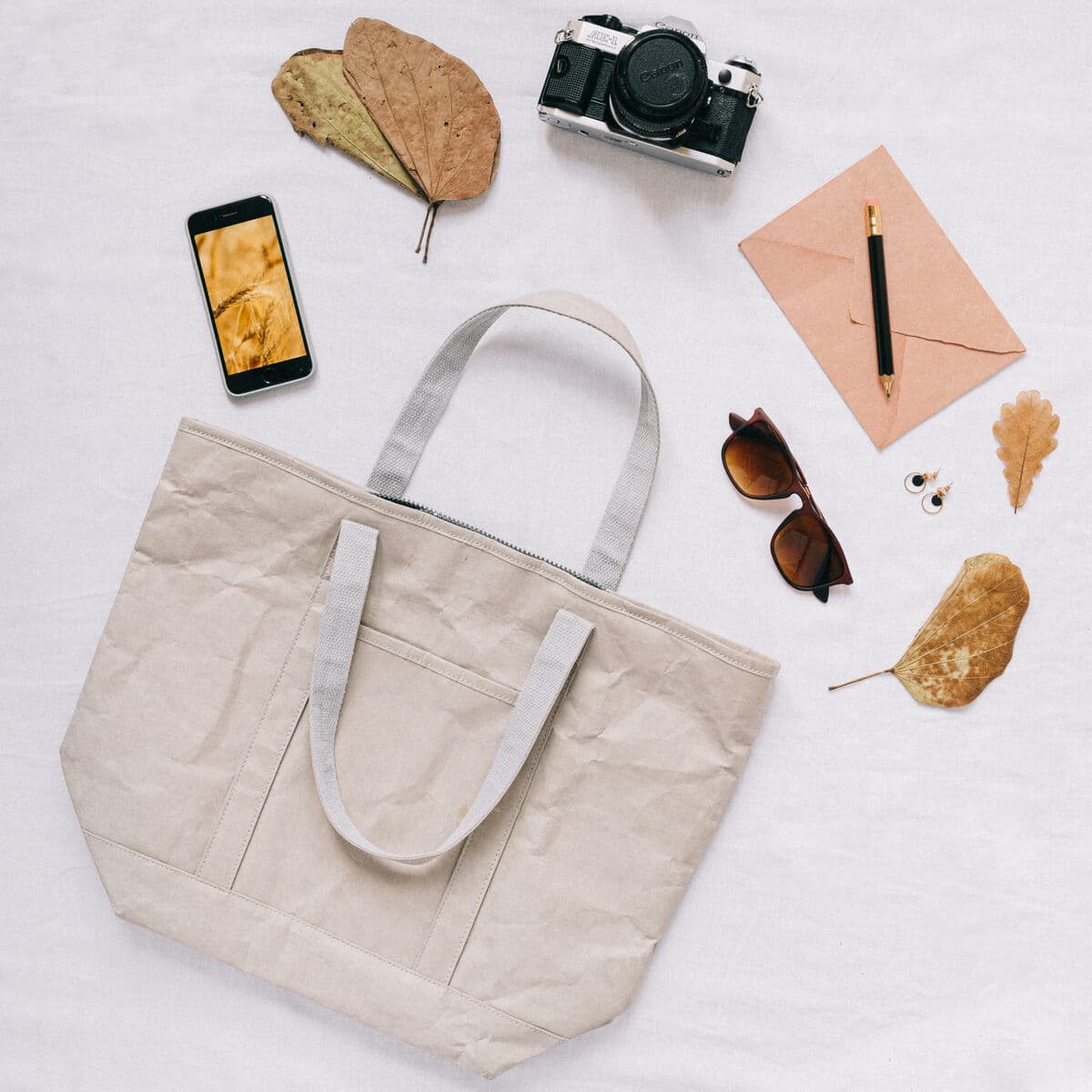 Shopping Bag KSIX Grigio Poliestere carta kraft - Image 9