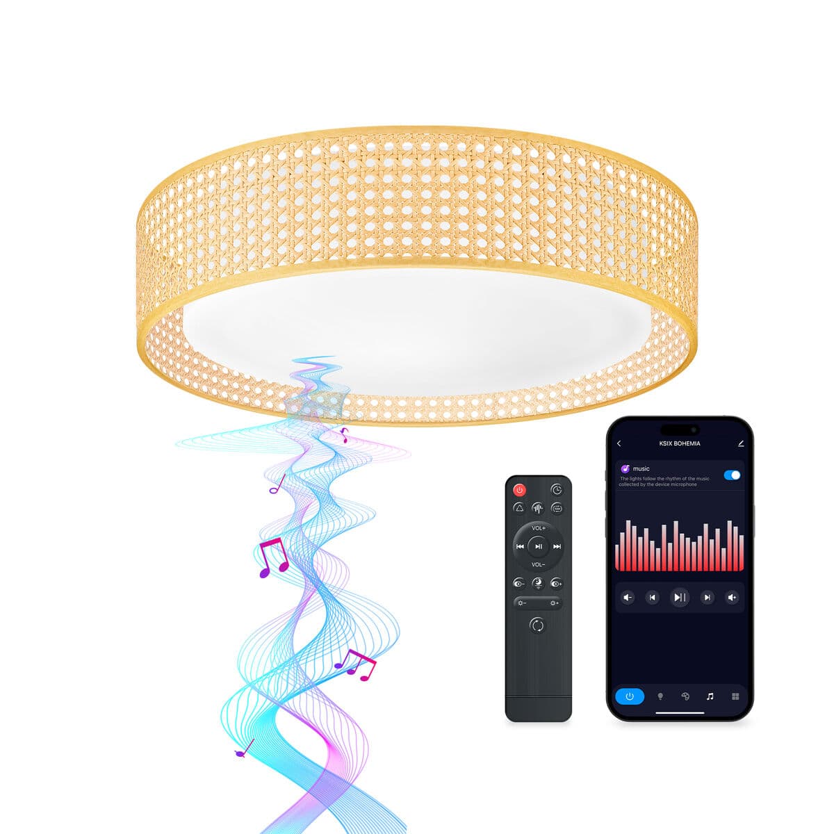 LED Flush-fitting ceiling light KSIX Bohemia E 35 W 4000 Lm - Image 4