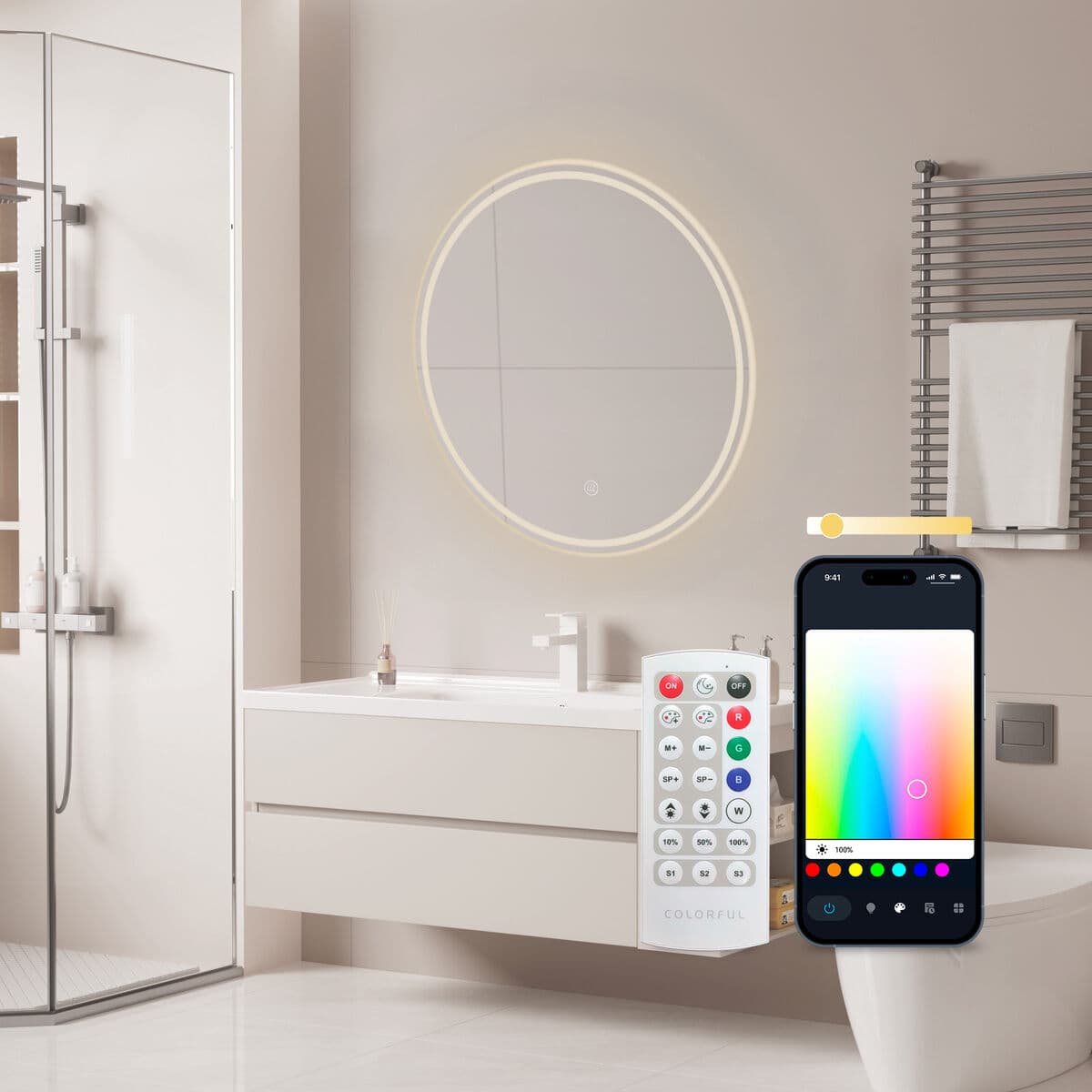 Vannitoapeegel LED-valgustusega KSIX Oasis E 36 W 1000 Lm - Image 3